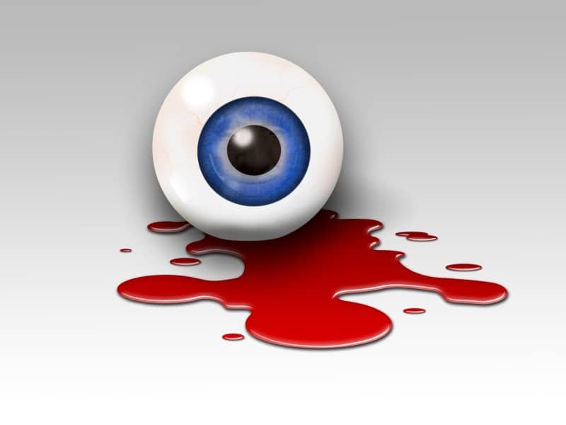 eyeball and blood focus on your marketing