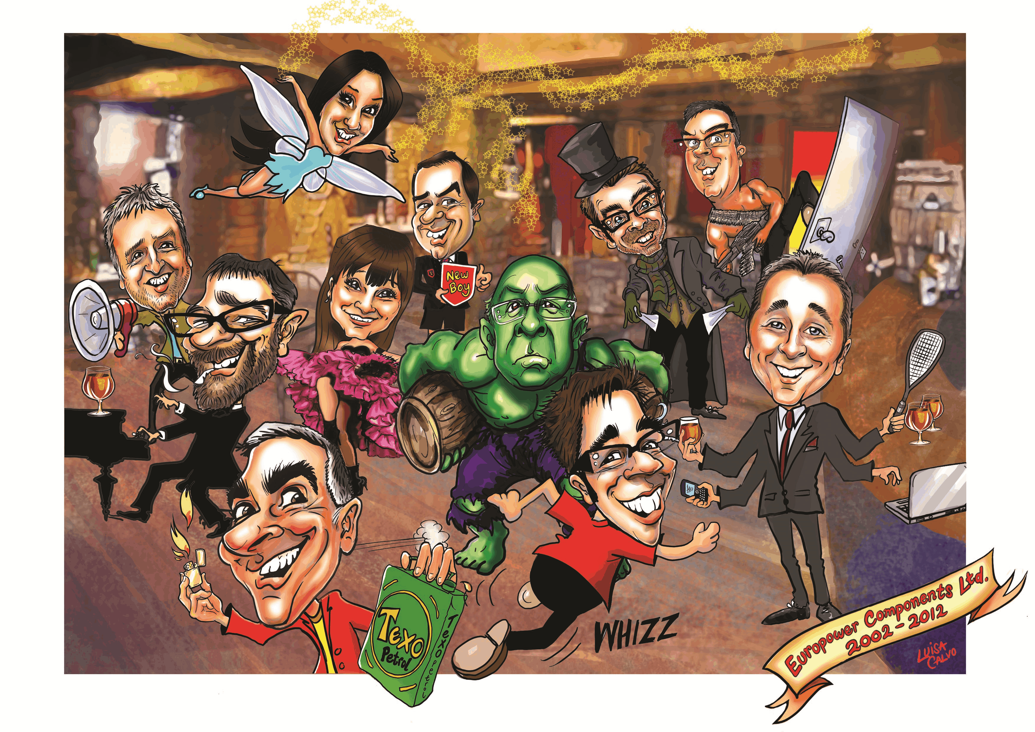 Wicked Caricatures website design blue Dolphin
