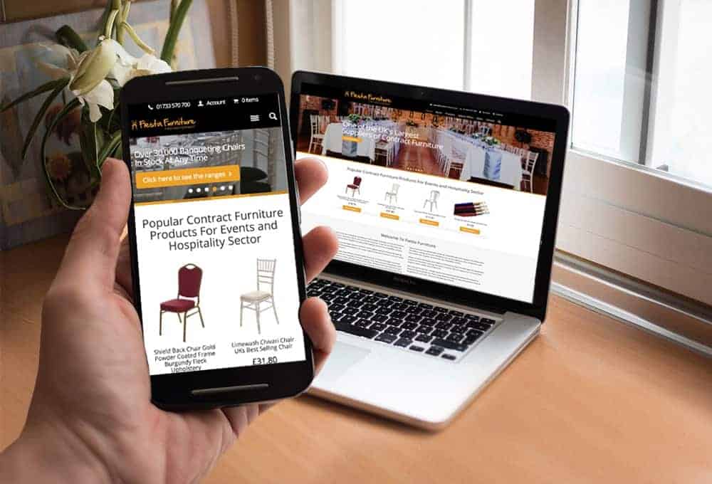 Website for Marketing and Sales Fiesta Furniture website design peterborough blue dolphin