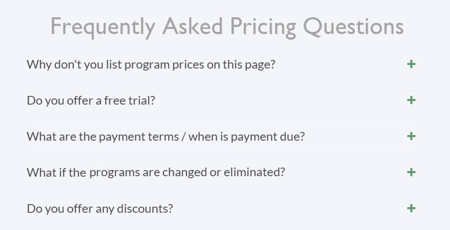 pricing FAQs Web design Blue Dolphin